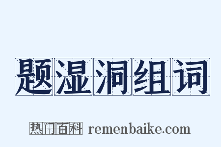 题湿洞组词是什么意思的图片